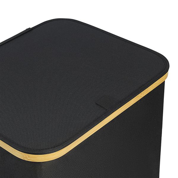 Корзина для белья Neat Mid, 40x33x43 см, черная, Smart Solutions, изображение 6