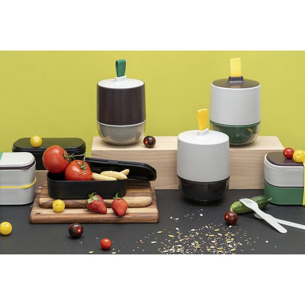 Ланч-бокс с приборами Food Time, 1 л, черный, Smart Solutions, изображение 4