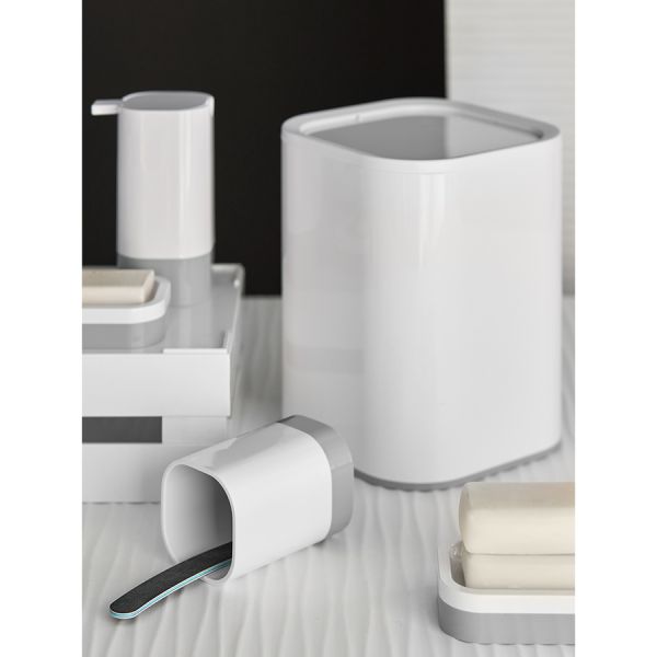 Контейнер для мусора Tyer, 7 л, белый/серый, Bergenson Bjorn Bath, изображение 7