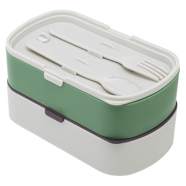 Ланч-бокс с приборами Food Time, 1 л, зеленый/серый, Smart Solutions, изображение 6