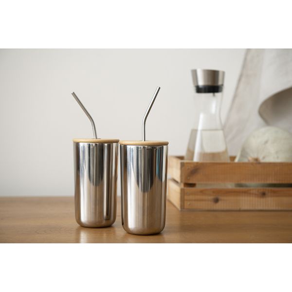 Термостакан стальной с трубочкой, 520 мл, зеленый, Smart Solutions, изображение 2