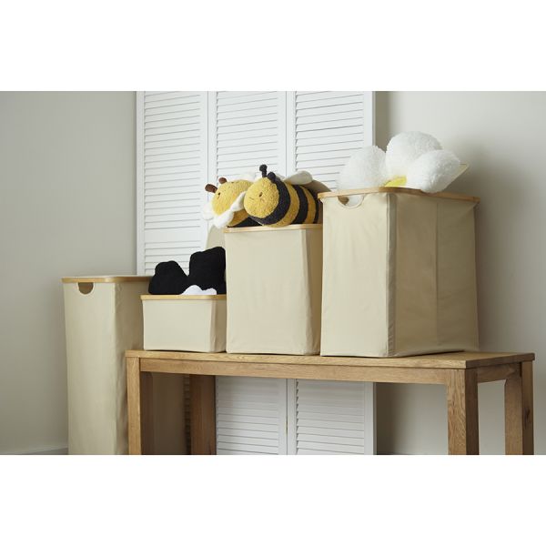 Корзина для белья Neat Low, 40x33x20 см, молочная, Smart Solutions, изображение 3