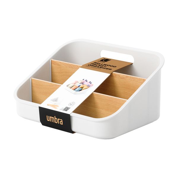 Органайзер Bellwood, 26х13 см, белый/натуральное дерево, UMBRA, изображение 12