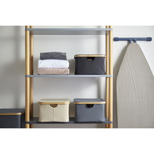 Корзина для белья Neat Low, 40x33x20 см, серая, Smart Solutions, изображение 4