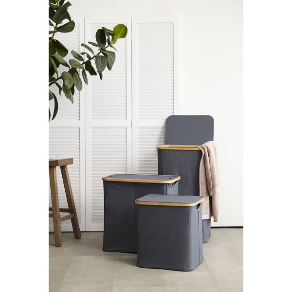 Корзина для белья с двумя отделениями Neat Twin, 53,5х33х53 см, серая, Smart Solutions, изображение 3