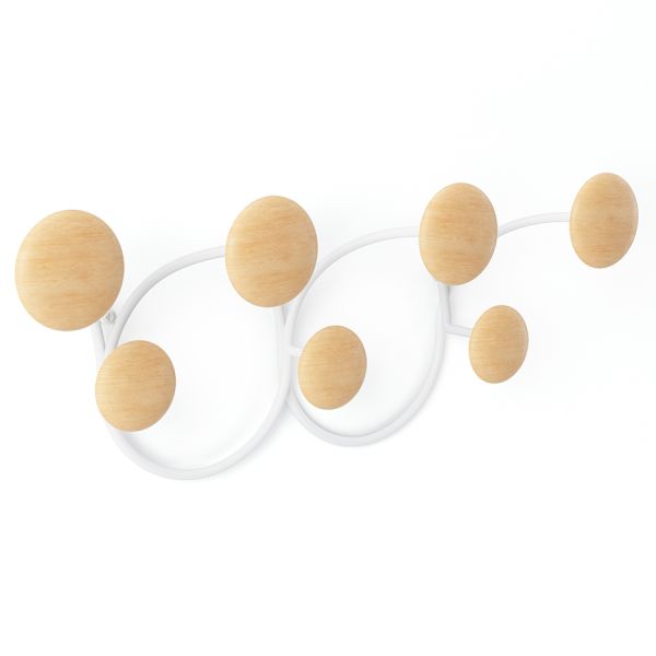 Вешалка настенная Dotsy, белая/натуральное дерево, UMBRA, изображение 10