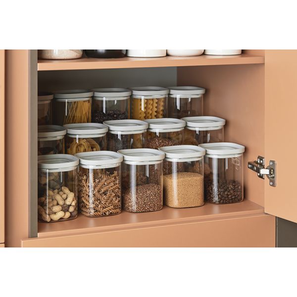 Банка для хранения стеклянная с крышкой, 2 л, светло-серая, Smart Solutions, изображение 3