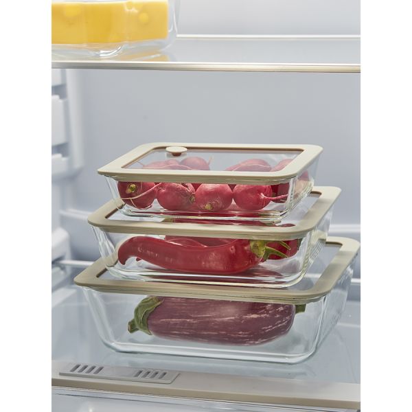 Контейнер для запекания и хранения стеклянный с вакуумным эффектом, 700 мл, светло-серый, Smart Solutions, изображение 4