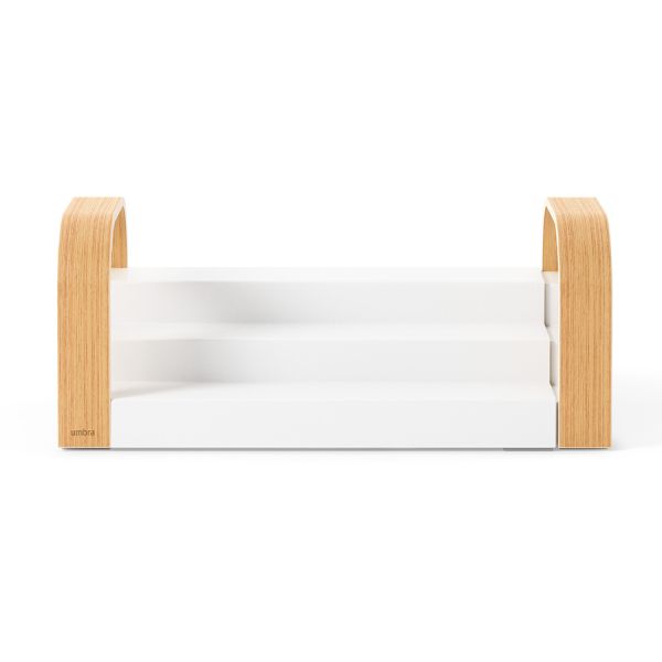 Полка для специй трехъярусная раздвижная Bellwood, белая/натуральное дерево, UMBRA, изображение 9