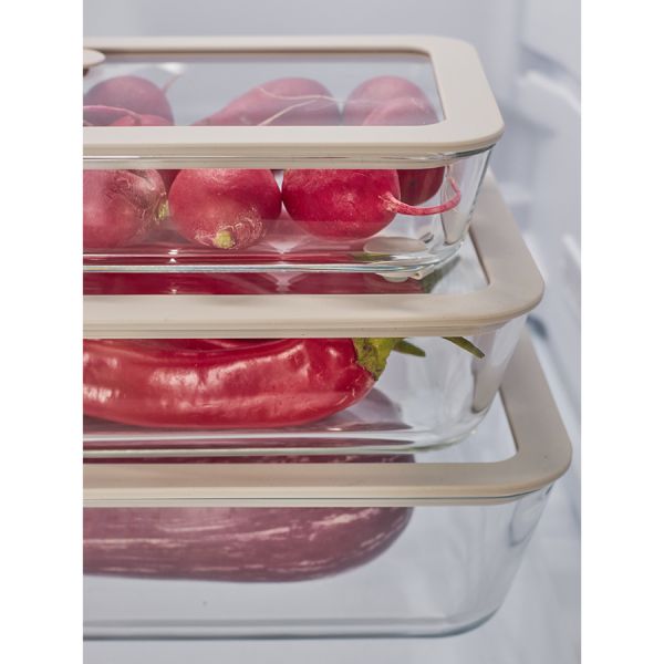 Контейнер для запекания и хранения стеклянный с вакуумным эффектом, 1,4 л, светло-серый, Smart Solutions, изображение 7