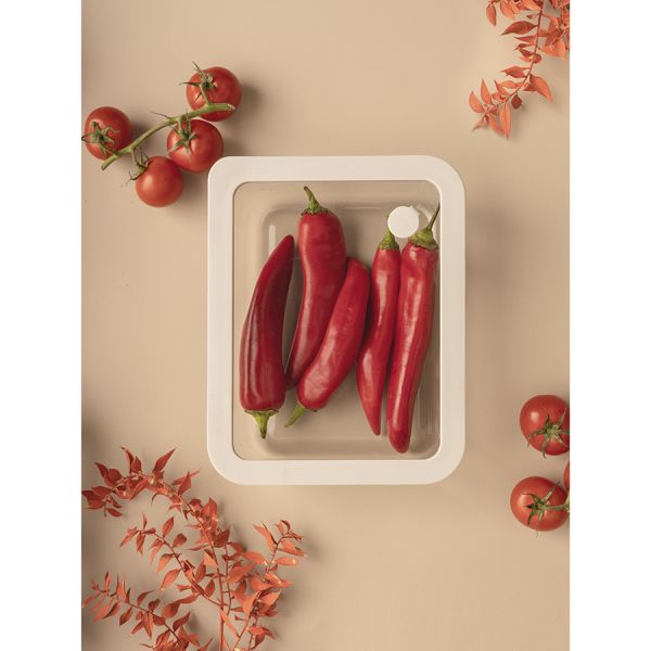 Контейнер для запекания и хранения стеклянный с вакуумным эффектом, 1,4 л, светло-серый, Smart Solutions, изображение 4