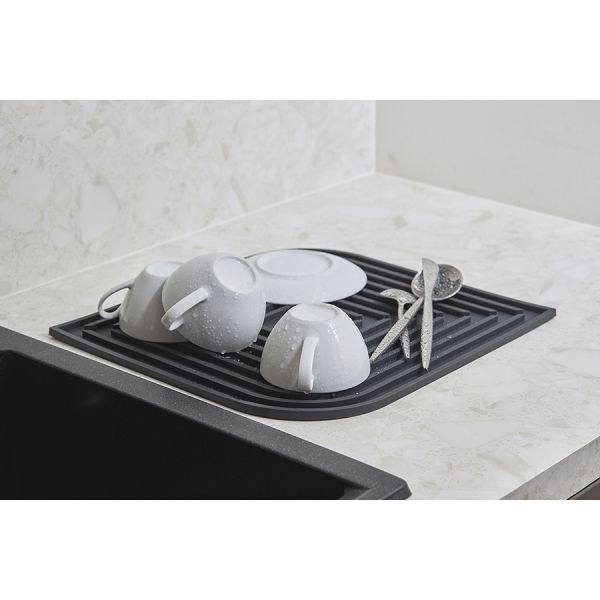 Коврик для сушки посуды Dry Flex, 34,5х31,5 см, темно-серый, Smart Solutions, изображение 11