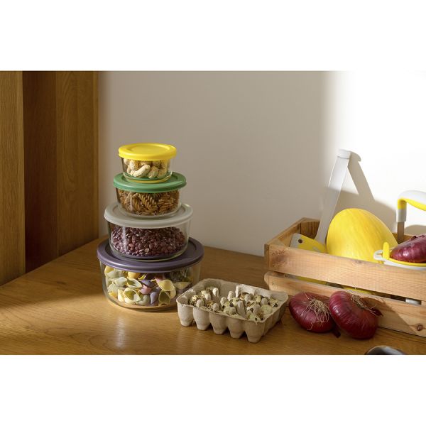 Набор контейнеров для запекания и хранения круглые с крышками, 4 шт., Smart Solutions, изображение 2