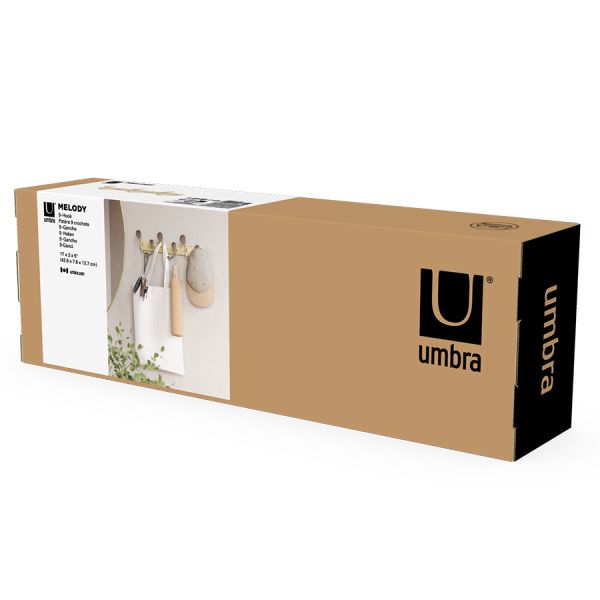 Вешалка настенная Melody, натуральное дерево/никель, UMBRA, изображение 11