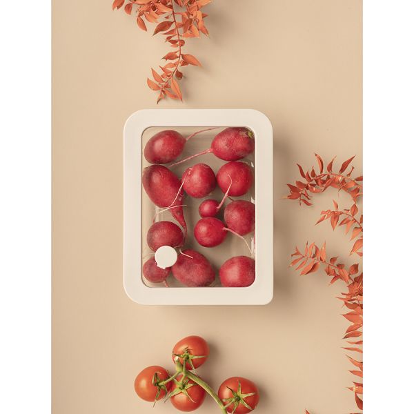 Контейнер для запекания и хранения стеклянный с вакуумным эффектом, 700 мл, светло-серый, Smart Solutions, изображение 3