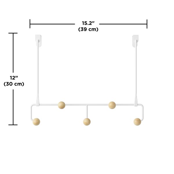 Вешалка для одежды подвесная Estique, белая/натуральное дерево, UMBRA, изображение 10