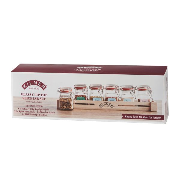 Набор из 6 баночек для специй на подставке 70 мл, Kilner, изображение 3