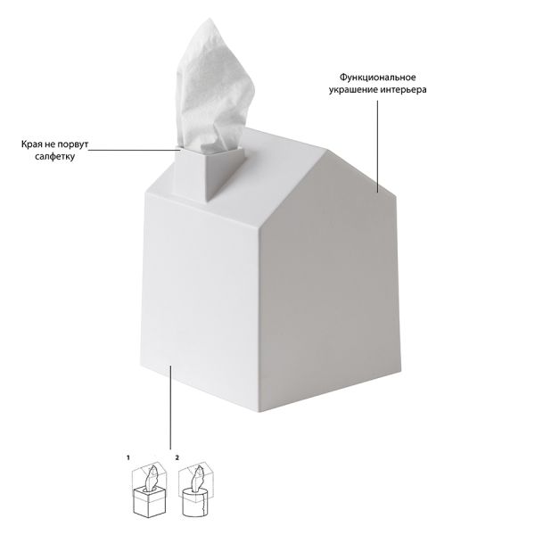 Бокс для салфеток Casa, белый, UMBRA, изображение 9