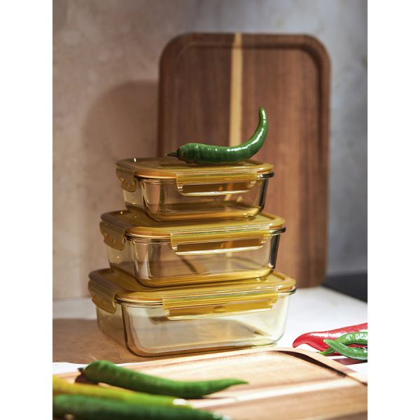 Контейнер для хранения и переноски продуктов 1,5 л янтарного цвета, Smart Solutions, изображение 2