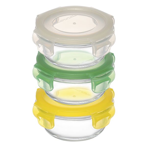 Набор контейнеров для запекания и хранения круглые с крышками на защелках, 3 шт., Smart Solutions