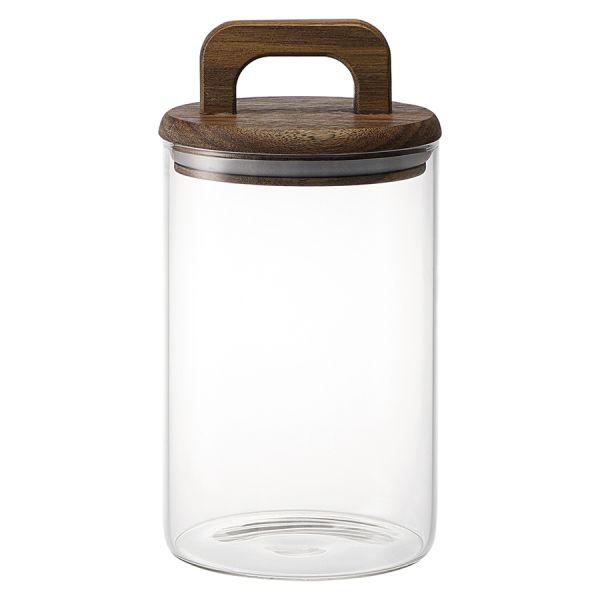 Банка для хранения стеклянная с крышкой из акации Hanle, 1,1 л, Liberty Jones
