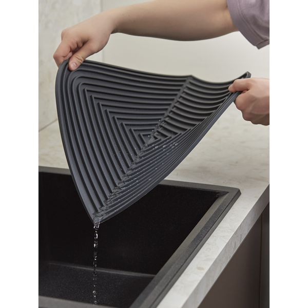 Коврик для сушки посуды Dry Flex, 34,5х31,5 см, темно-серый, Smart Solutions, изображение 8