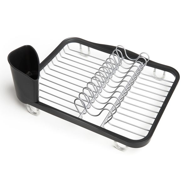 Сушилка для посуды Sinkin, 28х14х35,5 см, черная, никель, UMBRA, изображение 9