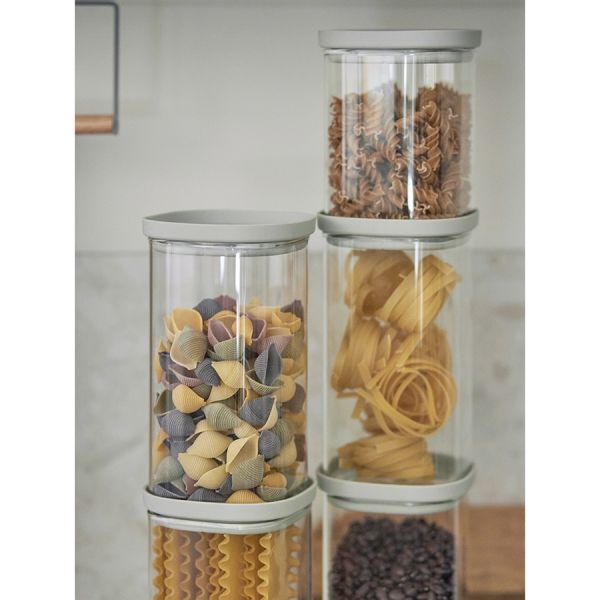 Банка для хранения стеклянная с крышкой, 1,5 л, светло-серая, Smart Solutions, изображение 4