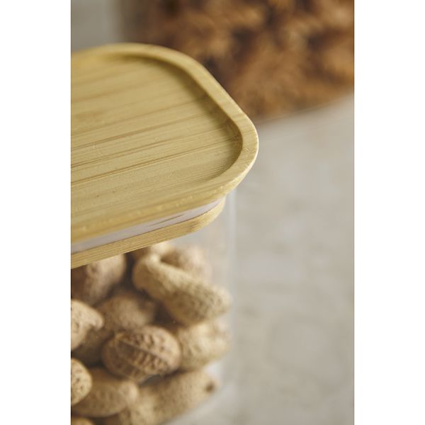 Банка для хранения прямоугольная Glass Bamboo, 600 мл, Smart Solutions, изображение 5