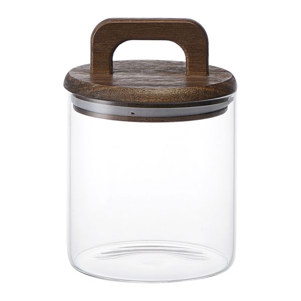 Банка для хранения стеклянная с крышкой из акации Hanle, 750 мл, Liberty Jones