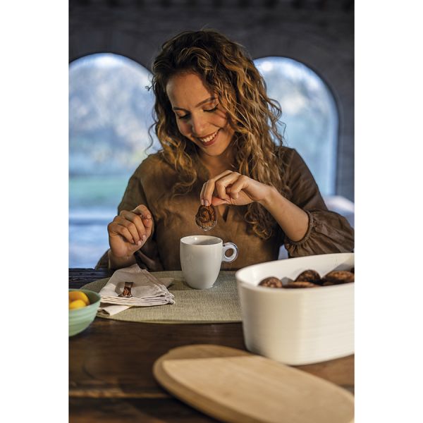 Хлебница с бамбуковой крышкой Tierra, 3 л, молочная, Guzzini, изображение 4