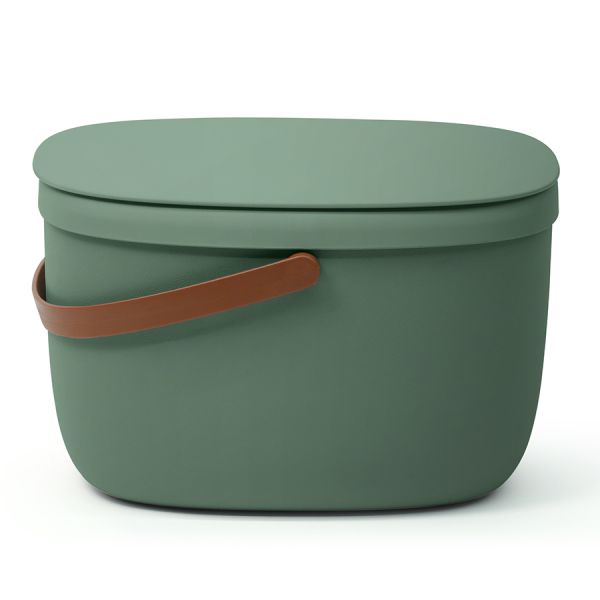 Контейнер для пищевых отходов Foody, 7 л, зеленый, QUALY