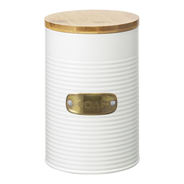 Банка для хранения соли Irmel, 1,3 л, молочная, Smart Solutions