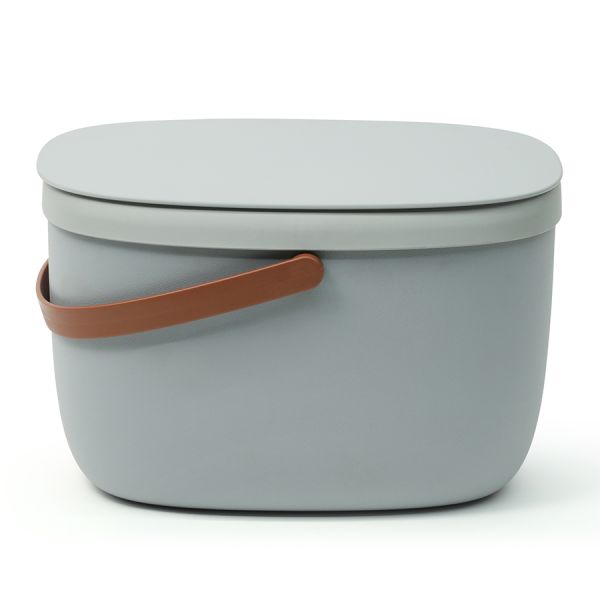 Контейнер для пищевых отходов Foody, 7 л, серый, QUALY