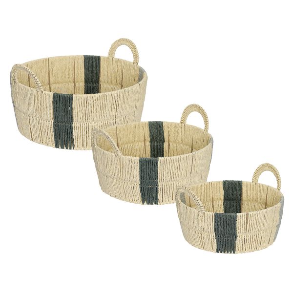 Корзина плетеная круглая Bodhran Sage из коллекции Ethnic, размер L, Tkano, изображение 4