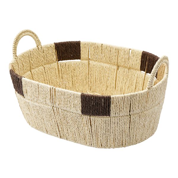 Корзина плетеная овальная Bodhran Chocolate из коллекции Ethnic, размер L, Tkano, изображение 3