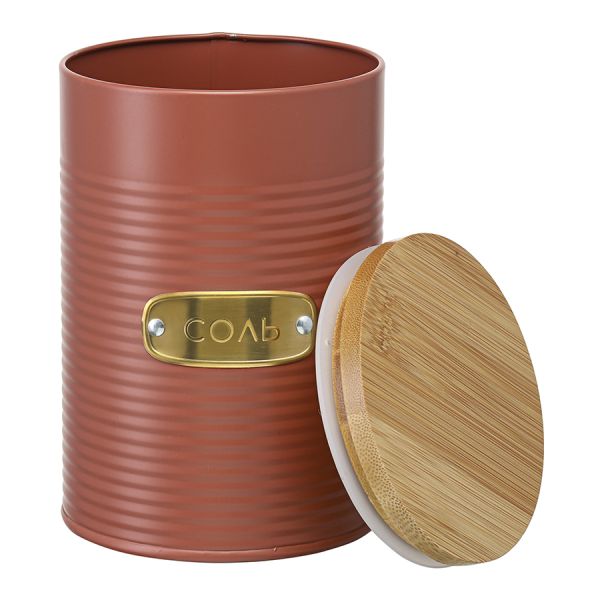 Банка для хранения соли Irmel, 1,3 л, терракота, Smart Solutions, изображение 6