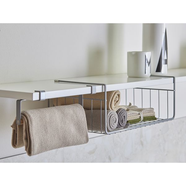 Корзина для хранения подвесная Granli, 38,8х24,5х15 см, серая, Smart Solutions, изображение 3