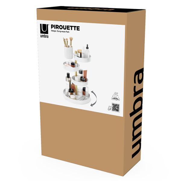 Органайзер настольный Pirouette, белый/латунь, UMBRA, изображение 9