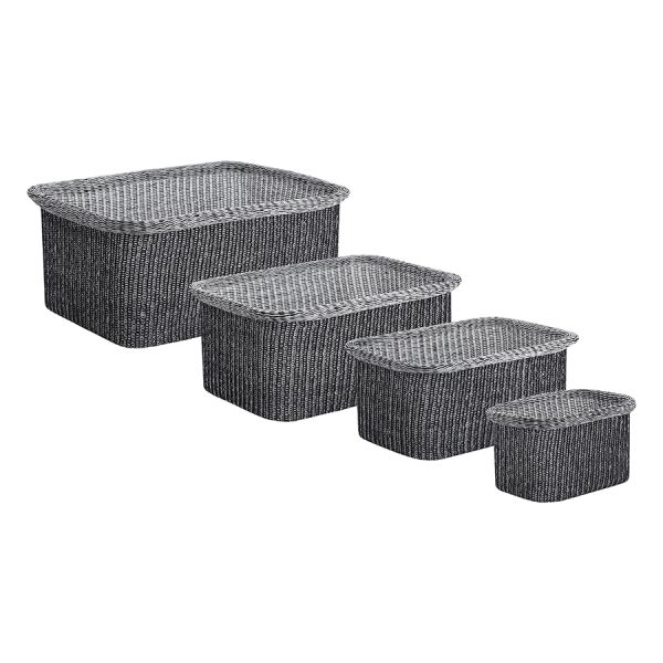 Набор из 4-х корзин для хранения Sustainable collection, черный, Bergenson Bjorn