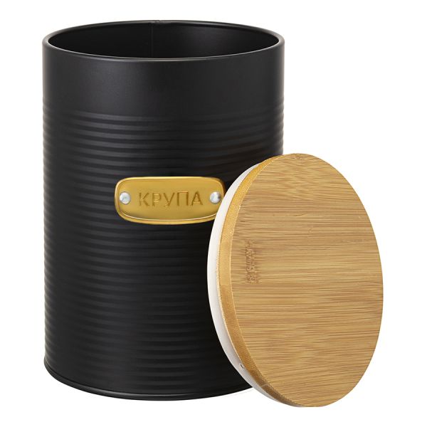 Банка для хранения крупы Irmel, 2,5 л, графит, Smart Solutions, изображение 4