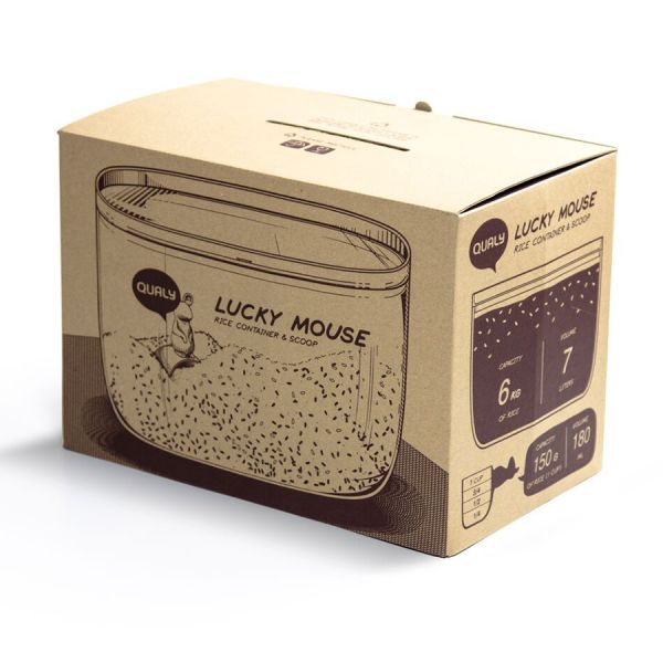 Контейнер с мерной ложкой Lucky Mouse, 7 л, QUALY, изображение 9