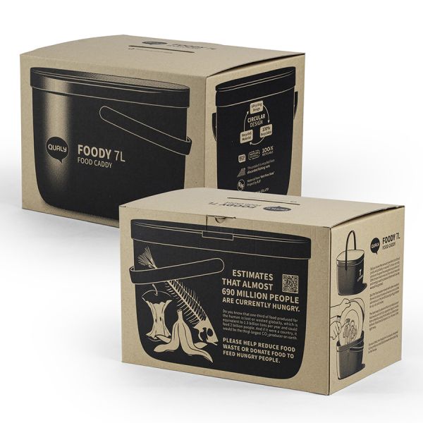 Контейнер для пищевых отходов Foody, 7 л, серый, QUALY, изображение 9