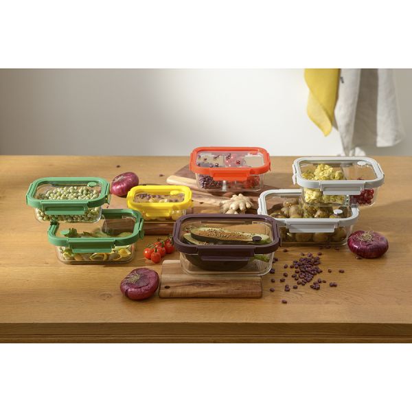 Контейнер для запекания и хранения прямоугольный с крышкой, 1 л, зеленый, Smart Solutions, изображение 8