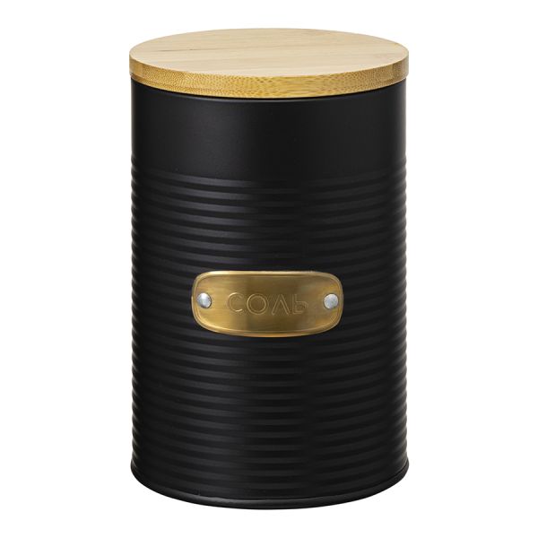 Банка для хранения соли Irmel, 1,3 л, графит, Smart Solutions