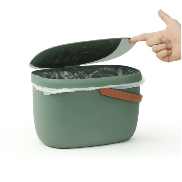 Контейнер для пищевых отходов Foody, 7 л, зеленый, QUALY, изображение 4
