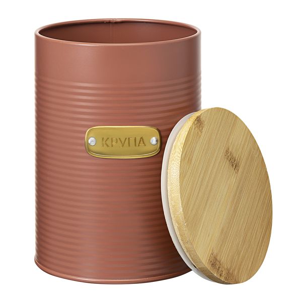 Банка для хранения крупы Irmel, 2,5 л, терракота, Smart Solutions, изображение 5