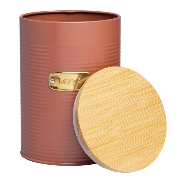 Банка для хранения муки Irmel, 2,5 л, терракота, Smart Solutions, изображение 3