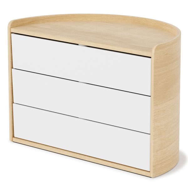 Шкатулка для украшений MOONA белая-дерево, Umbra