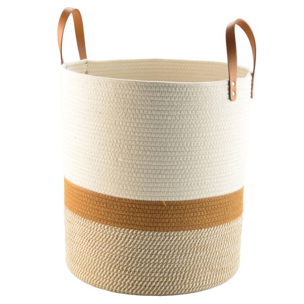 Корзина для хранения Moen 40х45 см, бежевая/горчичная, Bergenson Bjorn